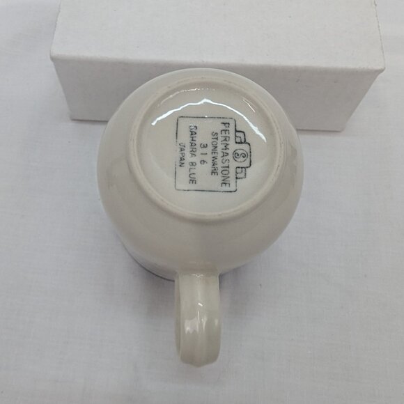 Sango Permastone Stoneware 316 Sahara Blue Flower 8 Oz Creamer Jug - Picture 6 of 7